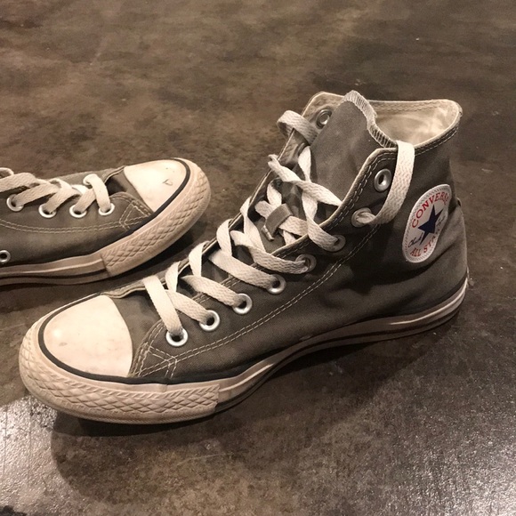 Gray Converse All Star Chuck Taylors Sz 9 - Picture 1 of 5